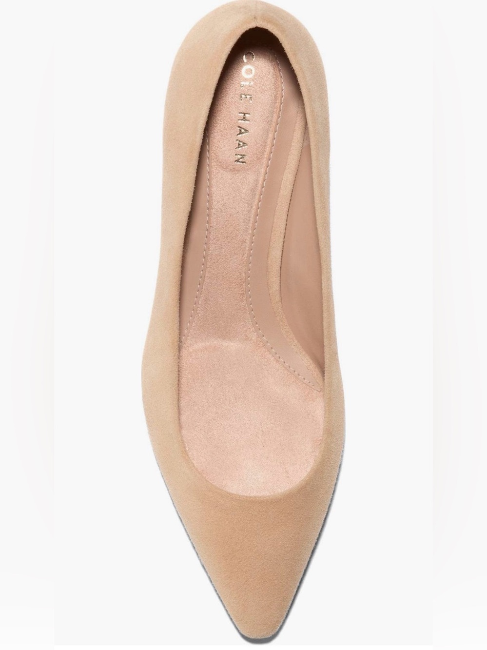 Cole Haan Beige Suede kitten heels